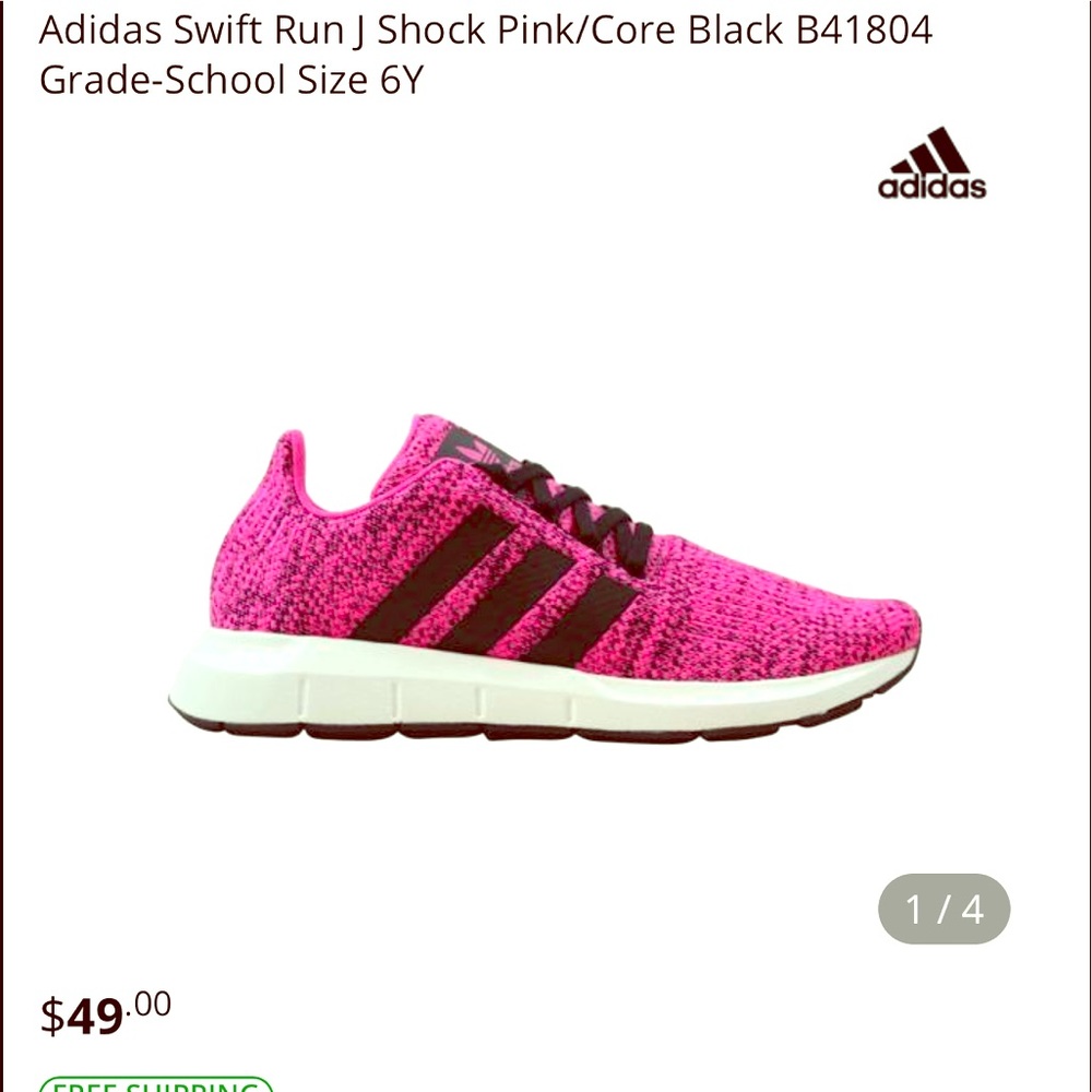 Adidas running shoes.